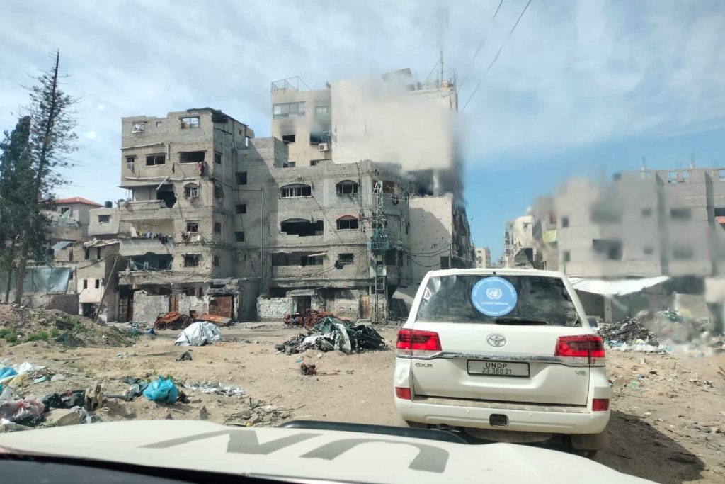 Mission conjointe de l'OMS, de l'OCHA et de l'UNICEF au nord de Gaza ©UNICEF/UNI529779/Silva
